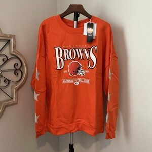Gameday‎ Couture NFL Cleveland Browns Fleece Embellished Oversized Womens L